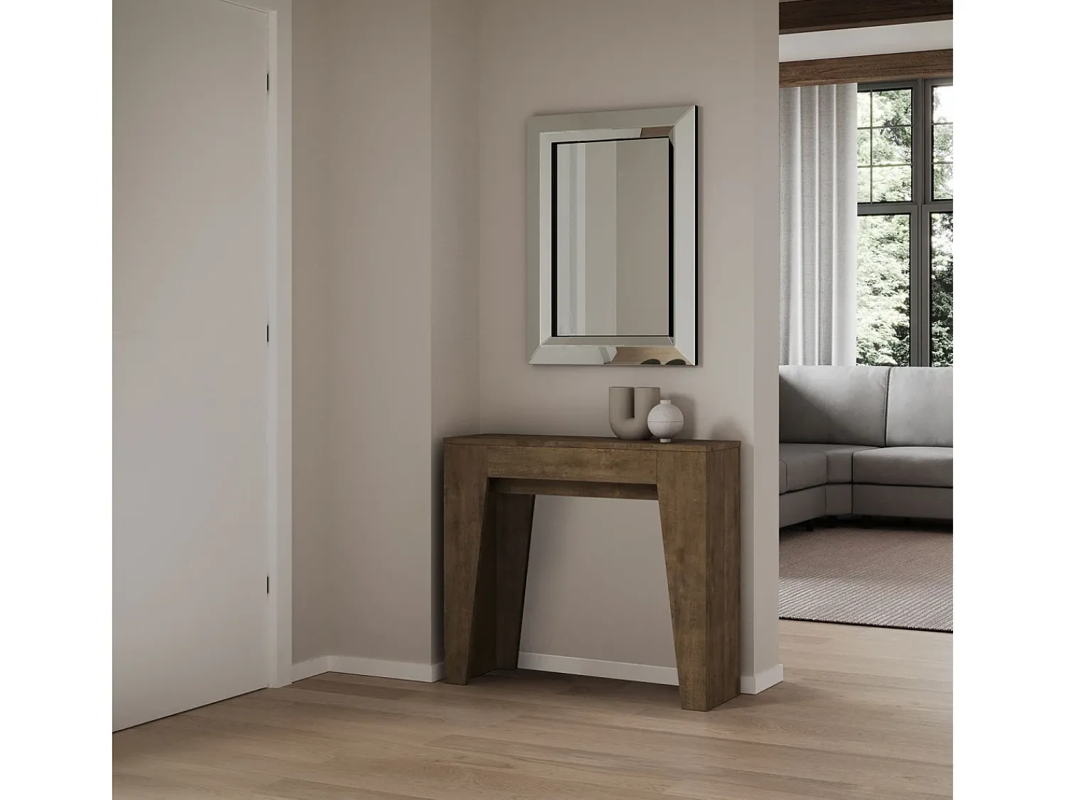 Consola|ITAMOBY Mesa consola extensível 90x25/181 cm Narrow Nogueira Castanho