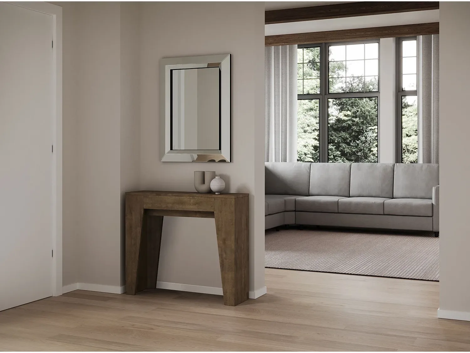 Consola|ITAMOBY Mesa consola extensível 90x25/181 cm Narrow Nogueira Castanho