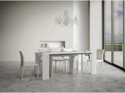 ITAMOBY Mesa consola extensível 90x42/198 cm Mia Small Cinza Branca^ Consola