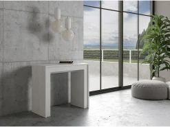 ITAMOBY Mesa consola extensível 90x42/198 cm Mia Small Cinza Branca^ Consola
