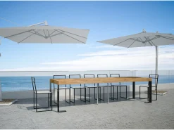 Consola|ITAMOBY Mesa consola extensível 90x40/290 cm Tecno Premium Abeto tingido quadro Antracite Castanho