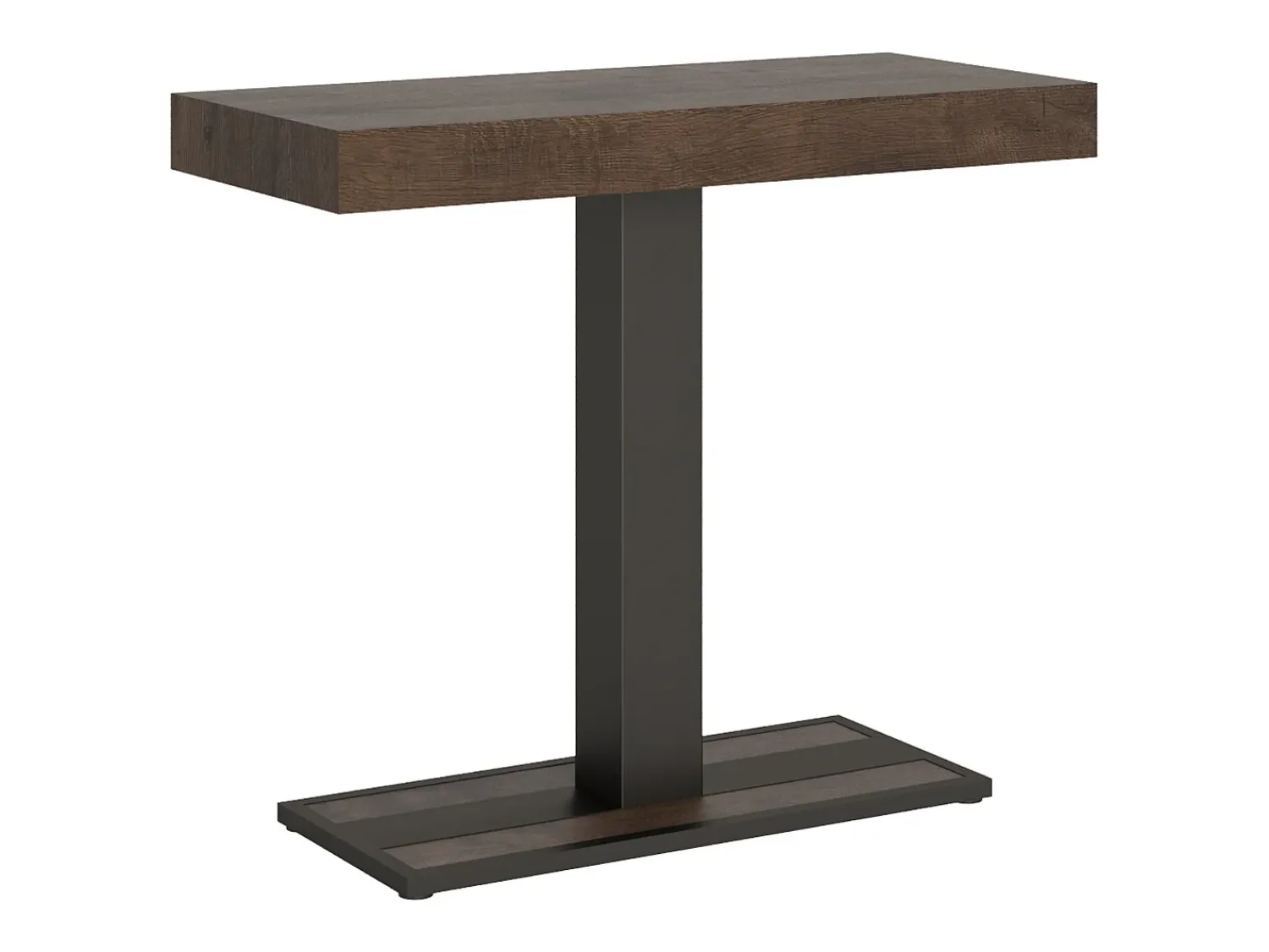 Hot ITAMOBY Mesa consola extensível 90x40/300 cm Capital Nogueira quadro Antracite Natural escuro