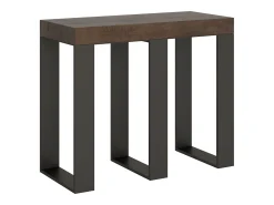 ITAMOBY Mesa consola extensível 90x40/196 cm Sintesi Small Nogueira quadro Antracite^ Consola