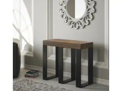 ITAMOBY Mesa consola extensível 90x40/196 cm Sintesi Small Nogueira quadro Antracite^ Consola