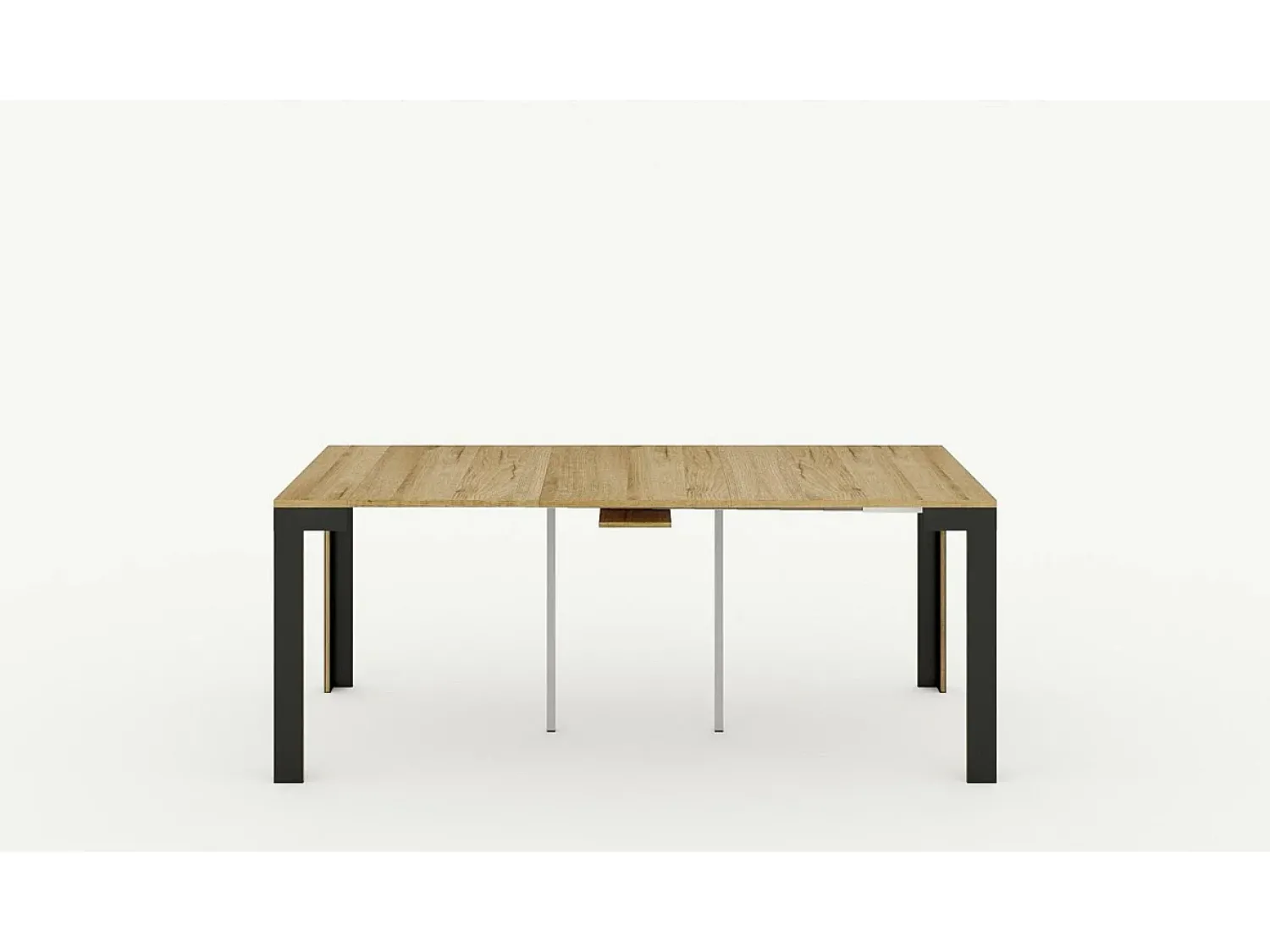 Consola*ITAMOBY Mesa consola extensível 90x40/300 cm Linea Evolution Carvalho Natural quadro Antracite Natural claro