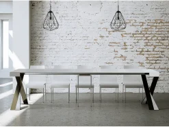 Sale ITAMOBY Mesa consola extensível 90x40/300 cm Diago Cinza Branca quadro Antracite Branco