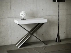Sale ITAMOBY Mesa consola extensível 90x40/300 cm Diago Cinza Branca quadro Antracite Branco
