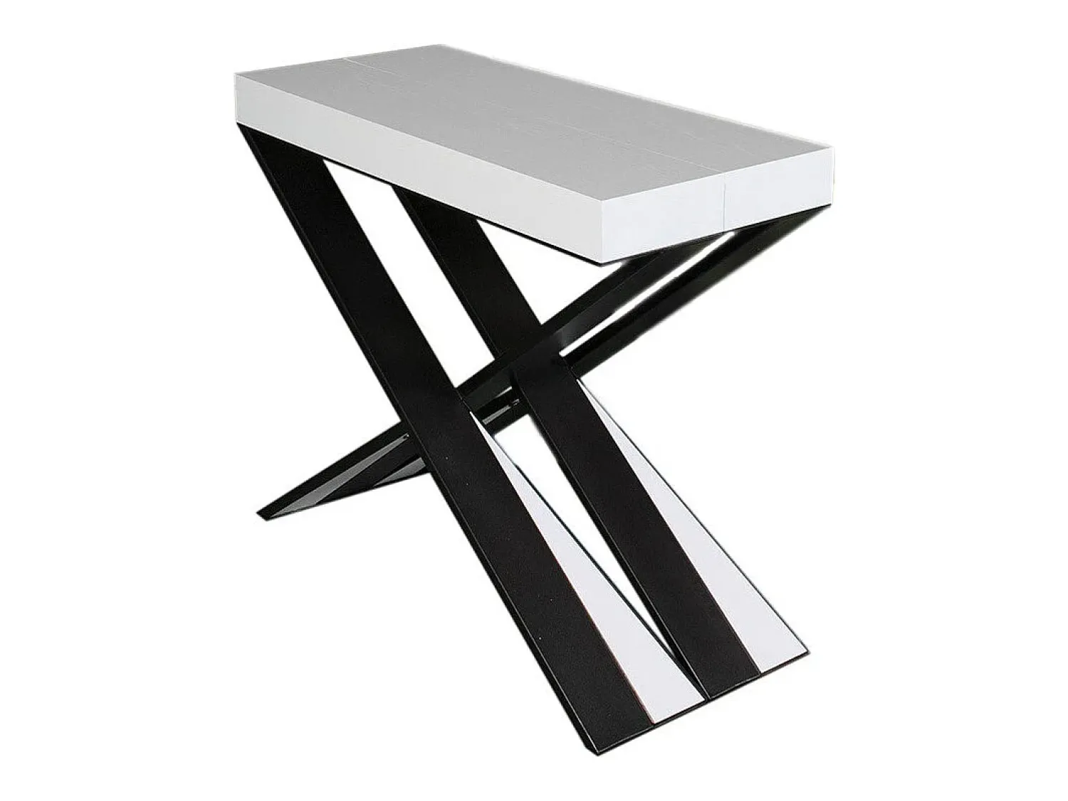 Sale ITAMOBY Mesa consola extensível 90x40/300 cm Diago Cinza Branca quadro Antracite Branco