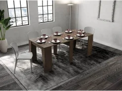 Ityhome Mesa consola extensível 90x48/204 cm Anvar Small nogueira^ Consola