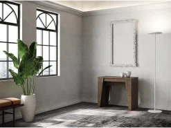 Ityhome Mesa consola extensível 90x48/204 cm Anvar Small nogueira^ Consola