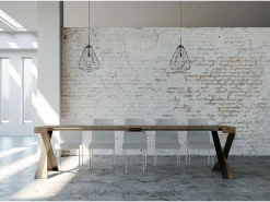 Consola|ITAMOBY Mesa consola extensível 90x40/300 cm Diago Nogueira quadro Antracite Natural escuro