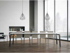 Consola|ITAMOBY Mesa consola extensível 90x40/300 cm Rio Cinza Branca quadro Antracite Cinza antracite / Branco