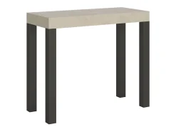 Consola|ITAMOBY Mesa consola extensível 90x40/300 cm Everyday Cachemira quadro Antracite Cinzento