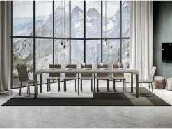 Consola|ITAMOBY Mesa consola extensível 90x40/300 cm Everyday Cachemira quadro Antracite Cinzento