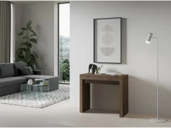 ITAMOBY Mesa consola extensível 90x40/196 cm Roxell Small Nogueira^ Consola