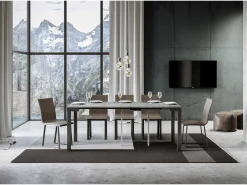 ITAMOBY Mesa consola extensível 90x40/196 cm Everyday Small Evolution Cimento quadro Antracite^ Consola