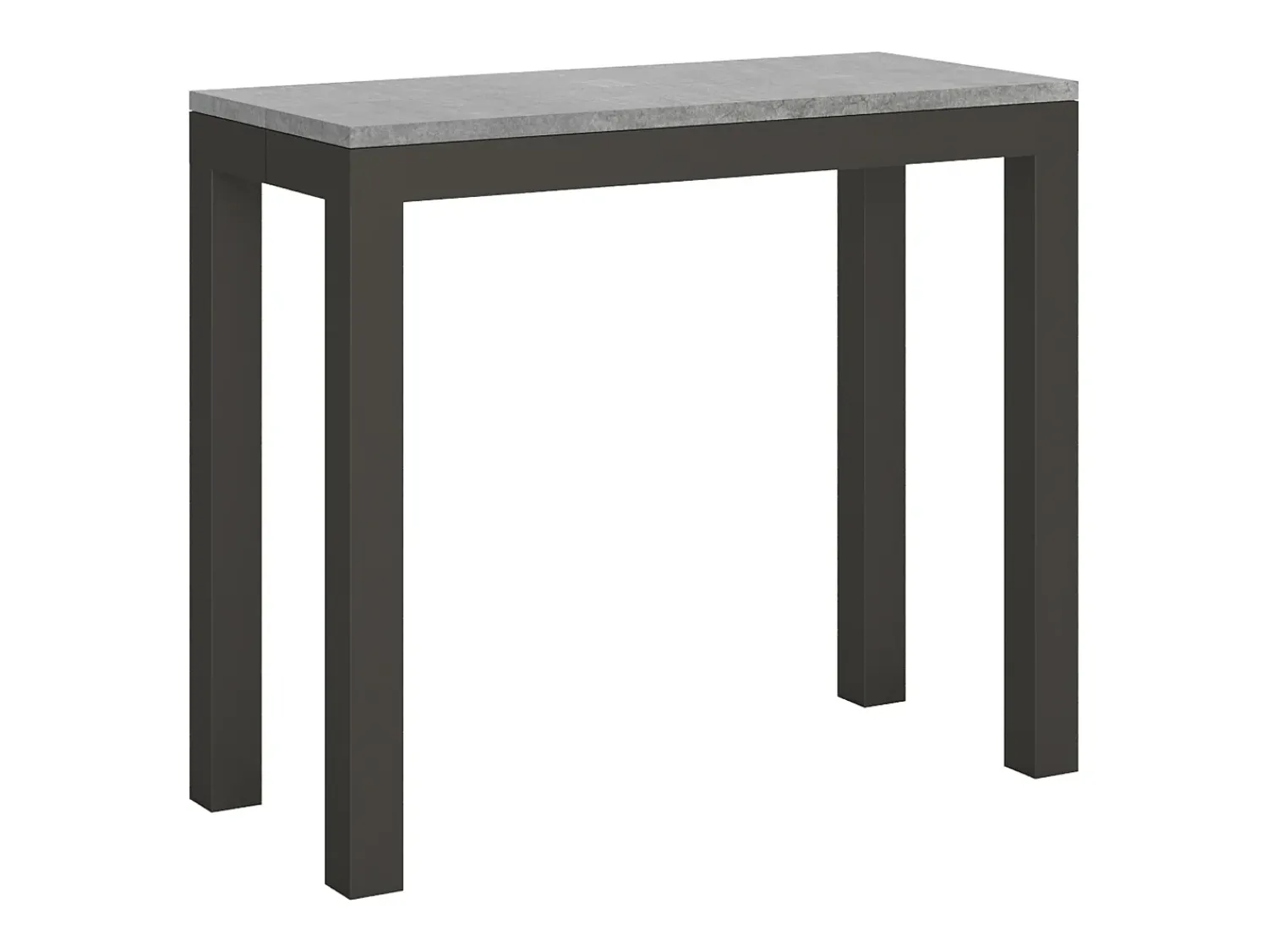 ITAMOBY Mesa consola extensível 90x40/196 cm Everyday Small Evolution Cimento quadro Antracite^ Consola