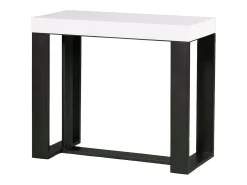 ITAMOBY Mesa consola extensível 90x40/196 cm Futura Small Cinza Branca quadro Antracite^ Consola