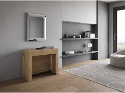 Sale ITAMOBY Mesa consola extensível 90x42/302 cm Evolve Carvalho Natural extensões internas com banco inferior e superior Castanho