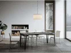 New ITAMOBY Mesa consola extensível 90x40/196 cm Rio Small Cimento quadro Ferrugem Cinzento