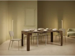 Discount Ityhome Mesa consola extensível 90x42/198 cm Bora Small nogueira Castanho