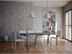 Sale ITAMOBY Mesa consola extensível 90x40/196 cm Banco Small Cimento quadro Antracite Cinzento