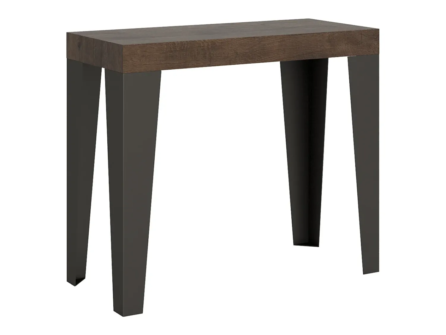 ITAMOBY Mesa consola extensível 90x40/300 cm Flame Nogueira quadro Antracite^ Consola