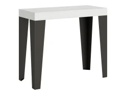 Consola|ITAMOBY Mesa consola extensível 90x40/196 cm Flame Small Premium Cinza Branca quadro Antracite Branco