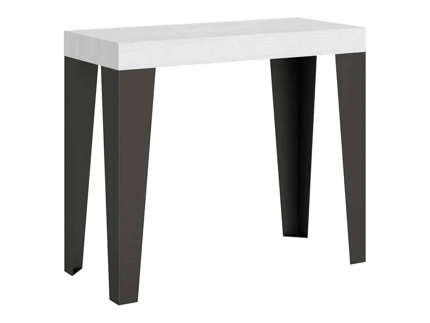 Consola|ITAMOBY Mesa consola extensível 90x40/196 cm Flame Small Premium Cinza Branca quadro Antracite Branco