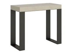 ITAMOBY Mesa consola extensível 90x40/196 cm Tecno Small Cachemira quadro Antracite^ Consola