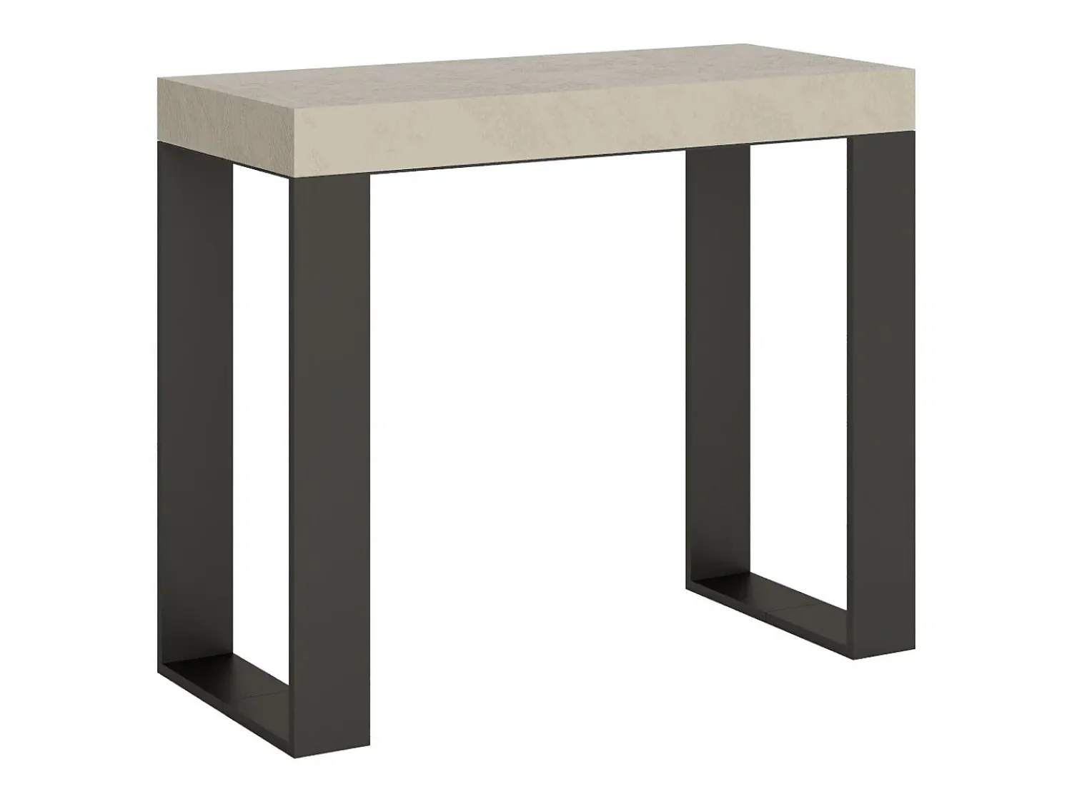ITAMOBY Mesa consola extensível 90x40/196 cm Tecno Small Cachemira quadro Antracite^ Consola