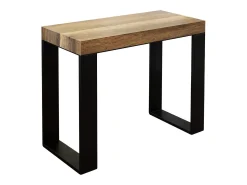 Discount ITAMOBY Mesa consola extensível 90x40/300 cm Tecno Nogueira quadro Antracite Natural escuro
