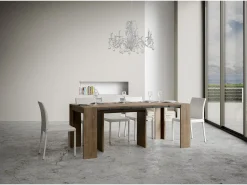 Consola*ITAMOBY Mesa consola extensível 90x42/198 cm Mia Small Nogueira Natural escuro
