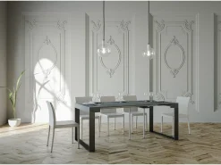 Sale ITAMOBY Mesa consola extensível 90x40/196 cm Elettra Small Cimento quadro Antracite Cinzento
