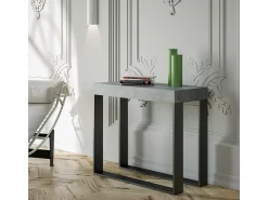 Sale ITAMOBY Mesa consola extensível 90x40/196 cm Elettra Small Cimento quadro Antracite Cinzento