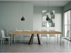 Consola*ITAMOBY Mesa consola extensível 90x40/300 cm Diamante Premium Carvalho Natural quadro Urso Natural claro