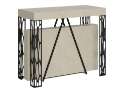 Ityhome Mesa consola extensível 90x40/196 cm Kerpa Small caxemira quadro antracite^ Consola