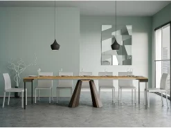 Consola*ITAMOBY Mesa consola extensível 90x40/300 cm Diamante Evolution Carvalho Natural quadro Urso Natural claro