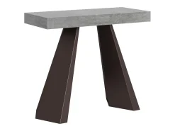 Consola*ITAMOBY Mesa consola extensível 90x40/300 cm Diamante Cimento quadro Urso Cinzento