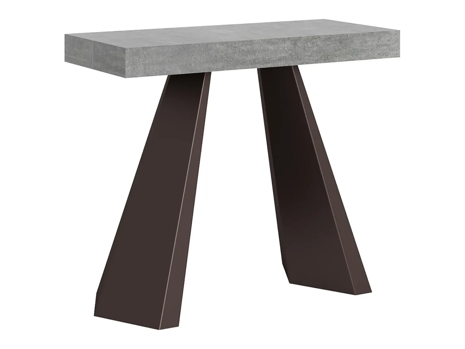 Consola*ITAMOBY Mesa consola extensível 90x40/300 cm Diamante Cimento quadro Urso Cinzento