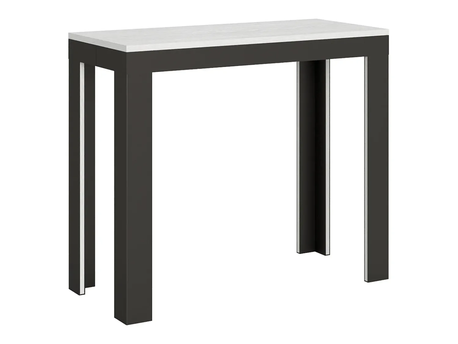 Consola|ITAMOBY Mesa consola extensível 90x40/300 cm Linea Evolution Cinza Branca quadro Antracite Branco