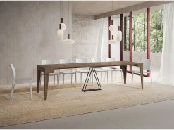 Ityhome Mesa consola extensível 90x42/302 cm Zima nogueira^ Consola