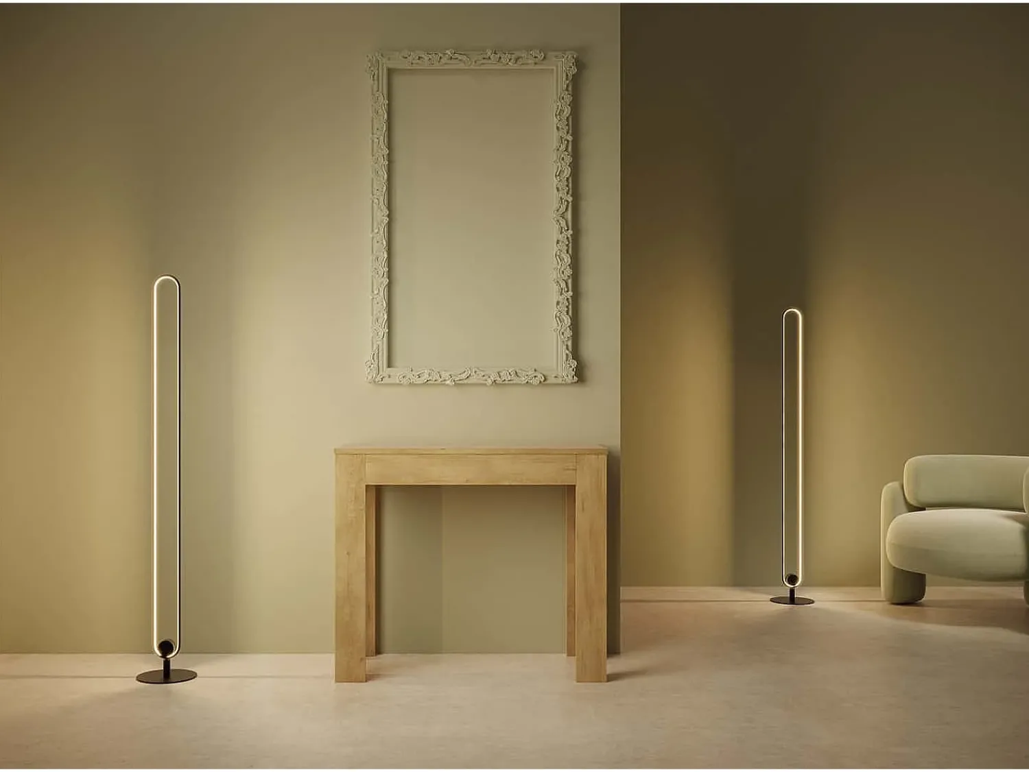 Ityhome Mesa consola extensível 90x42/198 cm Bora Small carvalho natural^ Consola