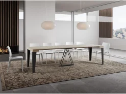 Ityhome Mesa consola extensível 90x40/300 cm Algo caxemira quadro antracite^ Consola