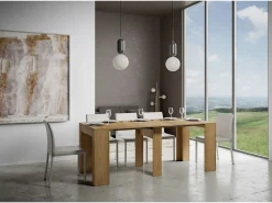 ITAMOBY Mesa consola extensível 90x42/198 cm Modem Small Carvalho Natural^ Consola