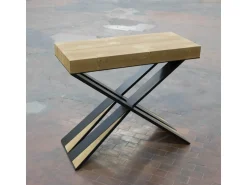 Consola*ITAMOBY Mesa consola extensível 90x40/290 cm Diago Abeto tingido quadro Antracite Castanho
