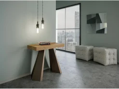 Clearance ITAMOBY Mesa consola extensível 90x40/300 cm Diamante Carvalho Natural quadro Urso Natural claro