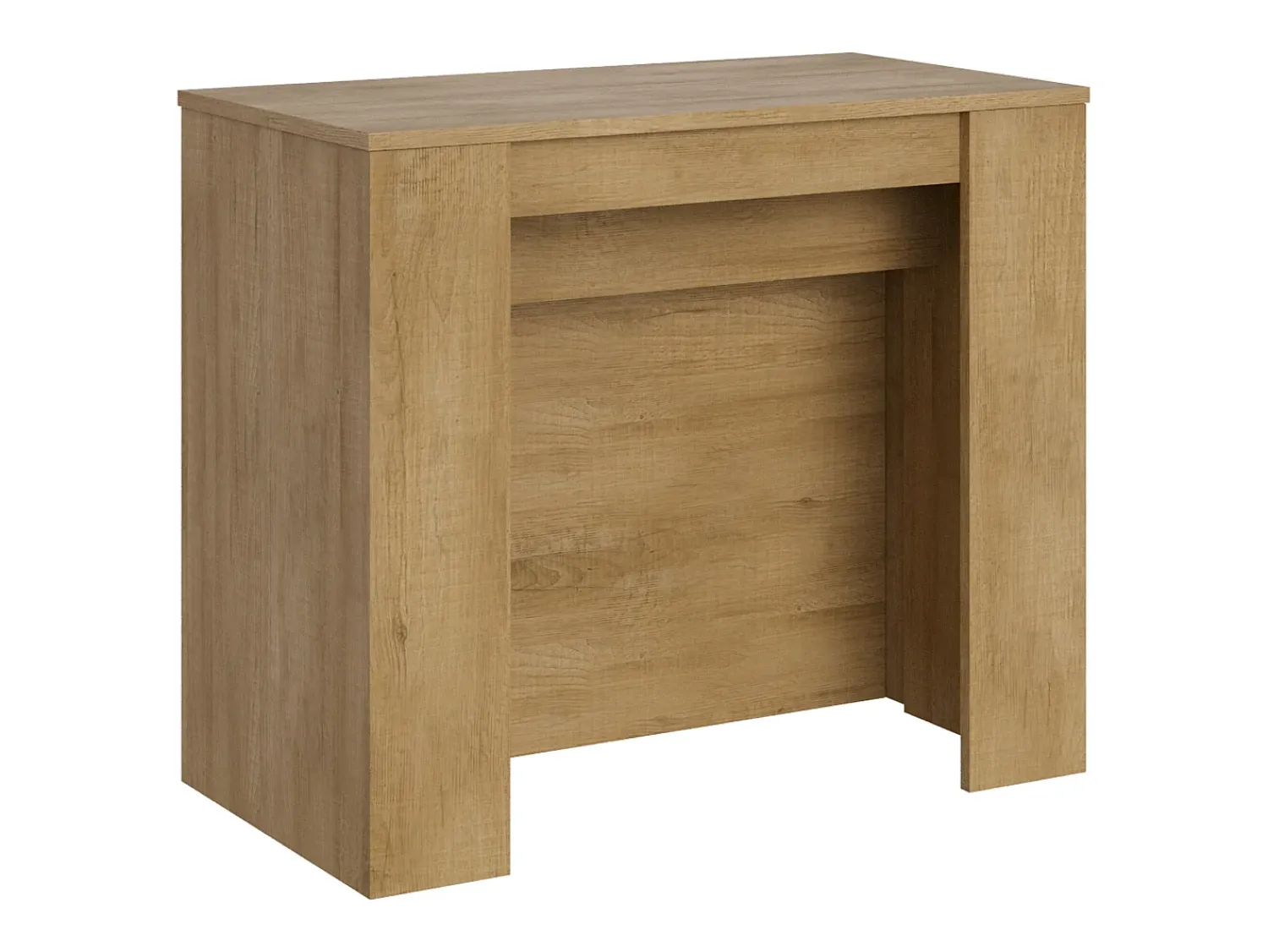 Consola*ITAMOBY Mesa consola extensível 90x48/296 cm Venus Carvalho Natural extensões internas Natural claro