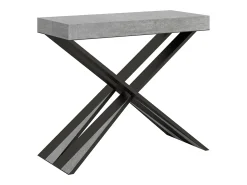 Consola*ITAMOBY Mesa consola extensível 90x40/300 cm Diago Cimento quadro Antracite Cinzento