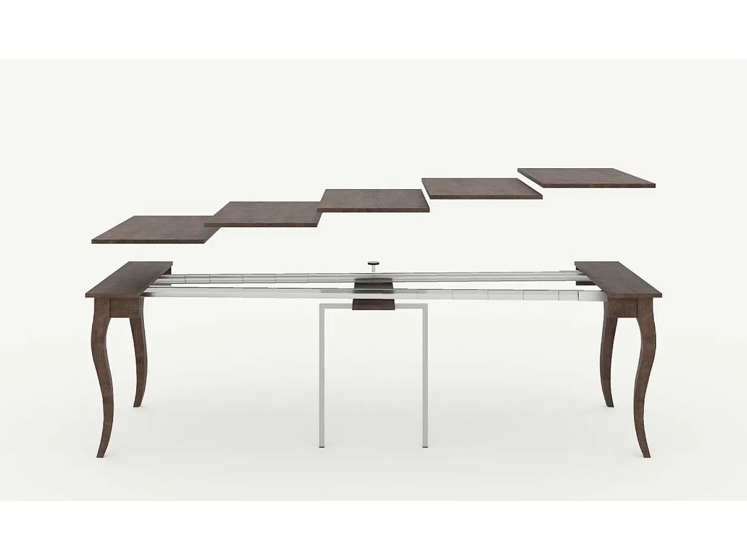 ITAMOBY Mesa consola extensível 90x48/204 cm Olanda Small Nogueira^ Consola